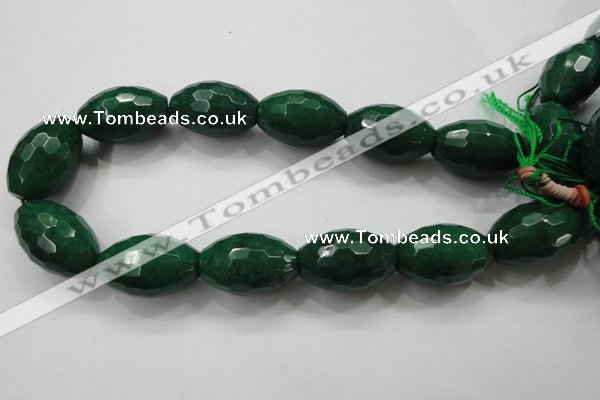 CCN1488 15.5 inches 20*30mm faceted rice candy jade beads wholesale