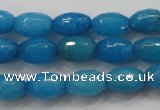 CCN1492 15.5 inches 8*12mm faceted rice candy jade beads wholesale