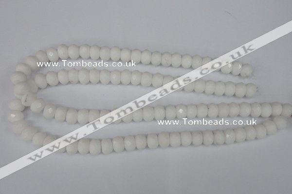 CCN150 15.5 inches 8*12mm faceted rondelle candy jade beads