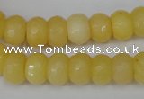 CCN151 15.5 inches 8*12mm faceted rondelle candy jade beads