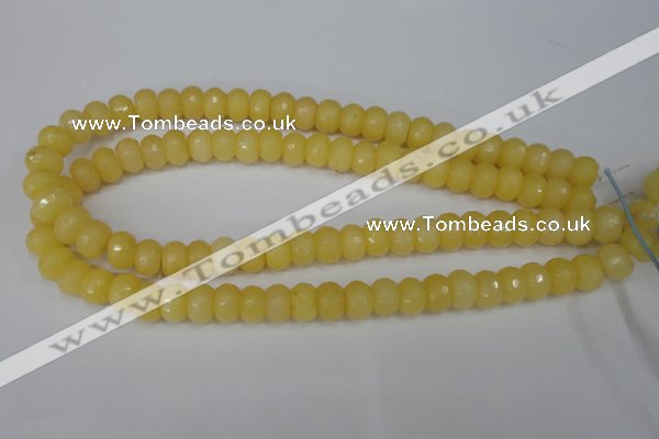 CCN151 15.5 inches 8*12mm faceted rondelle candy jade beads