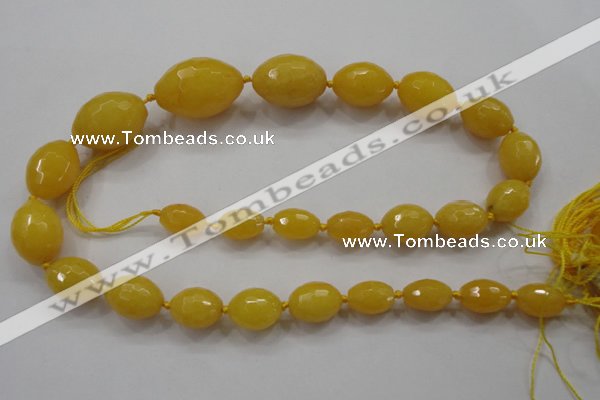 CCN1513 15.5 inches 10*14mm – 20*30mm faceted rice candy jade beads