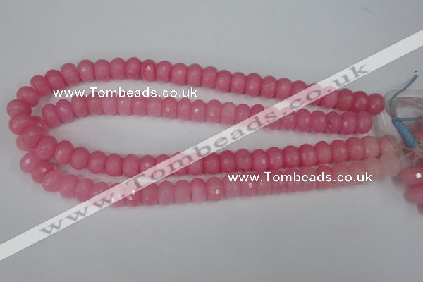 CCN152 15.5 inches 8*12mm faceted rondelle candy jade beads