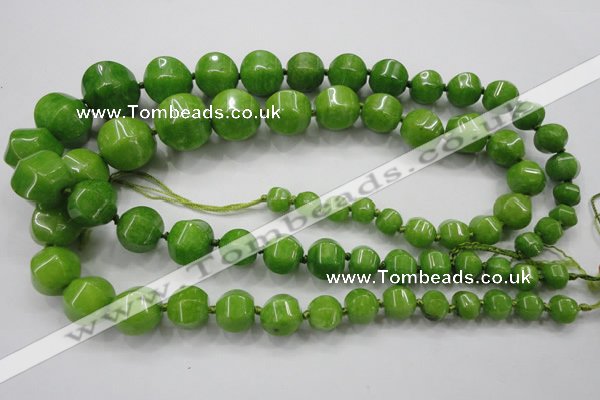 CCN1533 15.5 inches 8*8mm - 20*20mm pumpkin candy jade beads