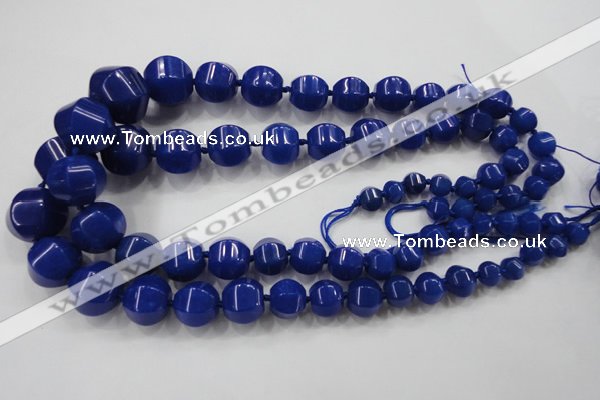 CCN1536 15.5 inches 8*8mm - 20*20mm pumpkin candy jade beads