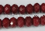 CCN154 15.5 inches 8*12mm faceted rondelle candy jade beads