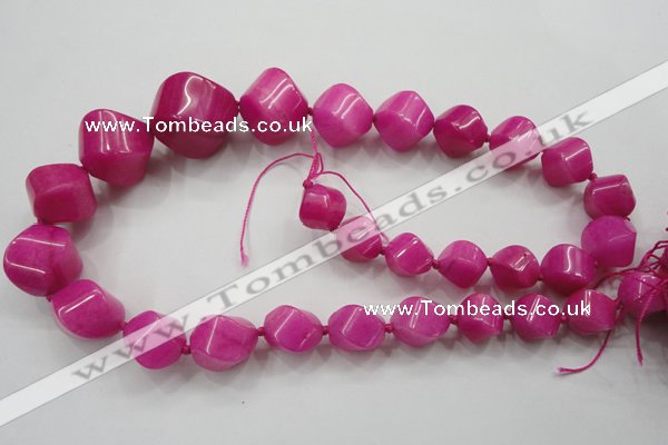 CCN1540 15.5 inches 10*14mm - 20*25mm twisted tetrahedron candy jade beads