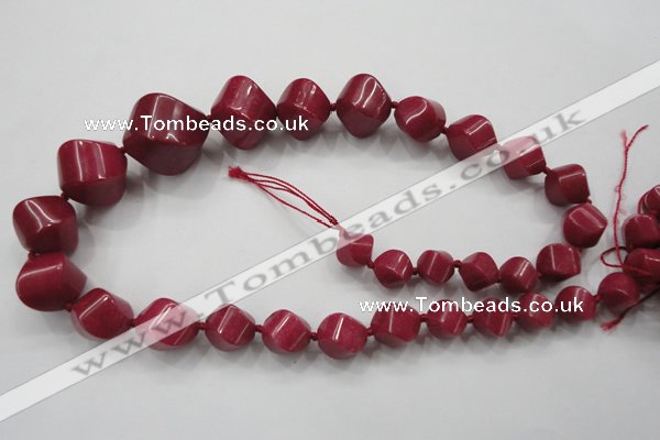 CCN1541 15.5 inches 10*14mm - 20*25mm twisted tetrahedron candy jade beads