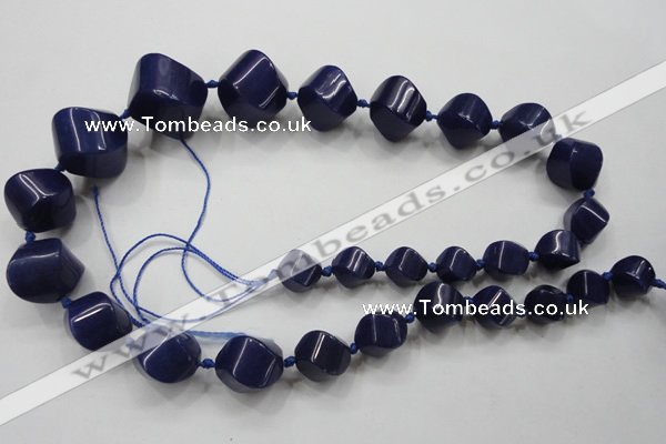 CCN1543 15.5 inches 10*14mm - 20*25mm twisted tetrahedron candy jade beads