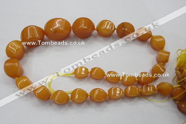 CCN1546 15.5 inches 10*14mm - 20*30mm twisted tetrahedron candy jade beads