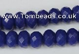 CCN155 15.5 inches 8*12mm faceted rondelle candy jade beads