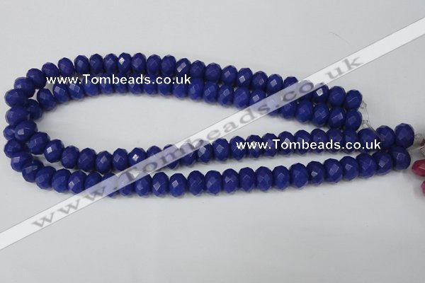 CCN155 15.5 inches 8*12mm faceted rondelle candy jade beads