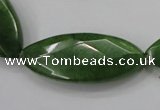 CCN1550 15.5 inches 15*40mm faceted marquise candy jade beads