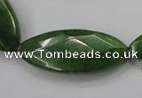 CCN1550 15.5 inches 15*40mm faceted marquise candy jade beads