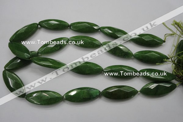 CCN1550 15.5 inches 15*40mm faceted marquise candy jade beads