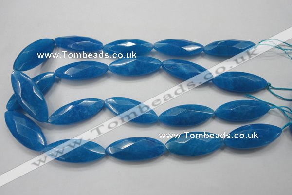 CCN1551 15.5 inches 15*40mm faceted marquise candy jade beads