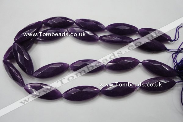 CCN1552 15.5 inches 15*40mm faceted marquise candy jade beads