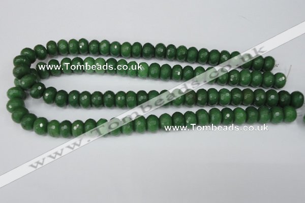 CCN156 15.5 inches 8*12mm faceted rondelle candy jade beads