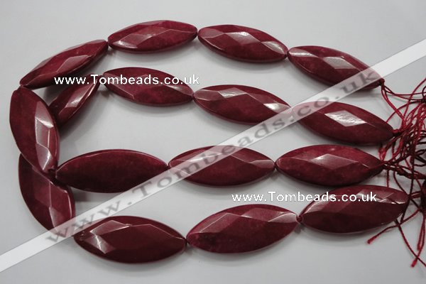 CCN1560 15.5 inches 20*48mm faceted marquise candy jade beads