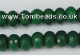 CCN157 15.5 inches 8*12mm faceted rondelle candy jade beads