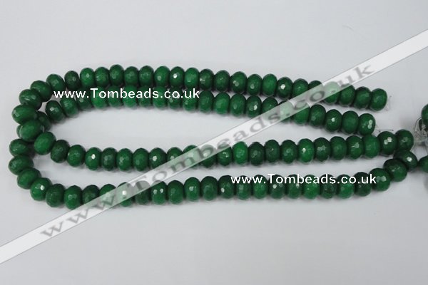 CCN157 15.5 inches 8*12mm faceted rondelle candy jade beads