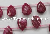 CCN1581 15.5 inches 10*14mm briolette candy jade beads wholesale