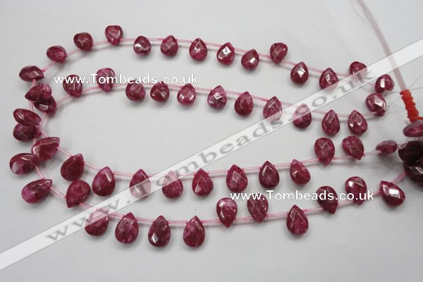 CCN1581 15.5 inches 10*14mm briolette candy jade beads wholesale