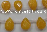 CCN1582 15.5 inches 10*14mm briolette candy jade beads wholesale