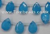 CCN1583 15.5 inches 10*14mm briolette candy jade beads wholesale