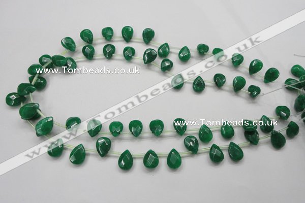 CCN1584 15.5 inches 10*14mm briolette candy jade beads wholesale