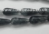 CCN1608 15.5 inches 8*20mm faceted teardrop candy jade beads