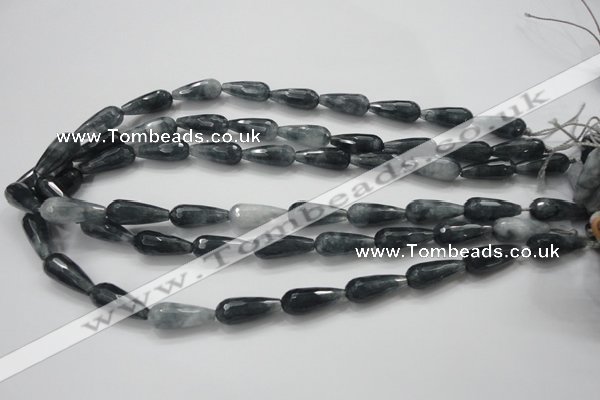 CCN1608 15.5 inches 8*20mm faceted teardrop candy jade beads