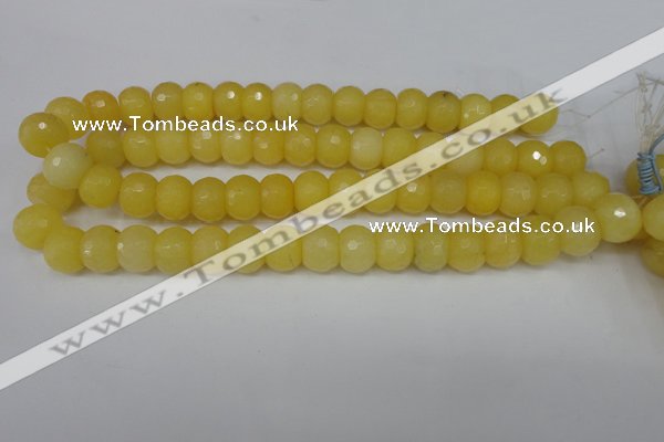 CCN161 15.5 inches 12*16mm faceted rondelle candy jade beads