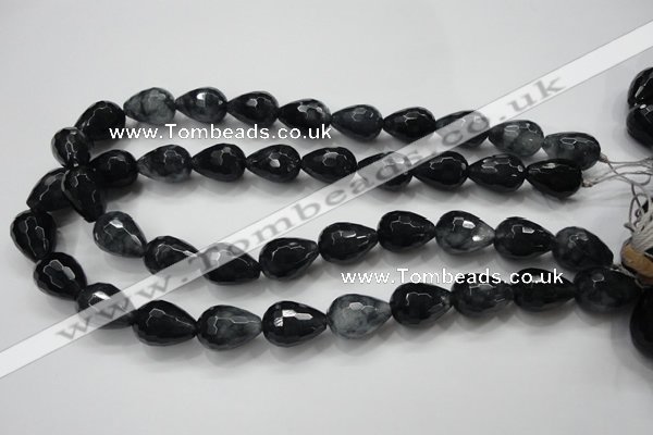 CCN1610 15.5 inches 13*18mm faceted teardrop candy jade beads