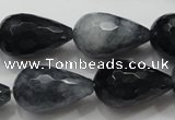 CCN1611 15.5 inches 15*25mm faceted teardrop candy jade beads