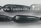 CCN1612 15 inches 10*30mm faceted teardrop candy jade beads
