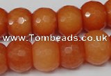 CCN162 15.5 inches 12*16mm faceted rondelle candy jade beads