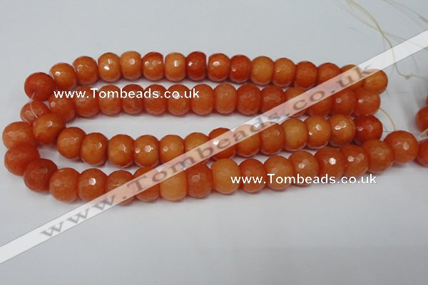 CCN162 15.5 inches 12*16mm faceted rondelle candy jade beads