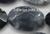 CCN1646 15.5 inches 30*40mm faceted oval candy jade beads