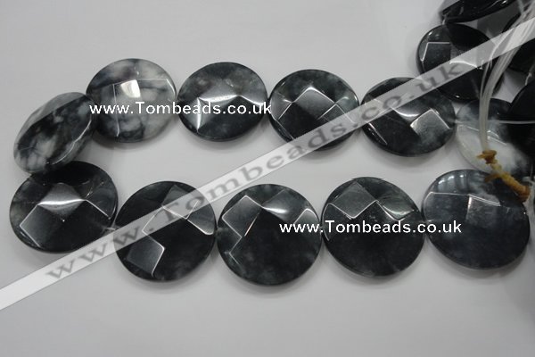 CCN1657 15.5 inches 40mm faceted coin candy jade beads