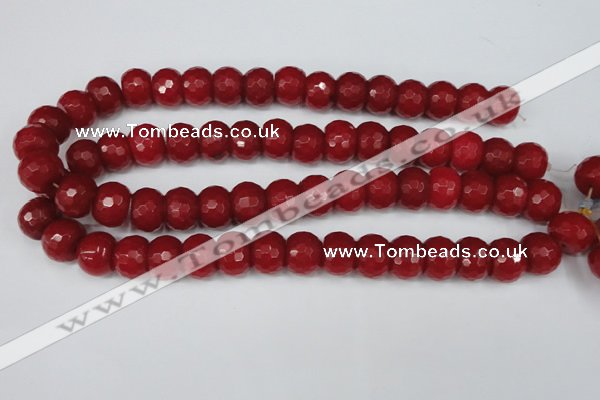 CCN166 15.5 inches 12*16mm faceted rondelle candy jade beads