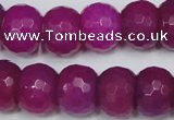 CCN167 15.5 inches 12*16mm faceted rondelle candy jade beads