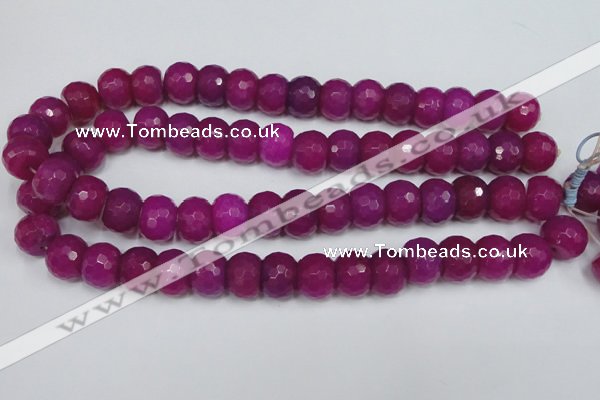 CCN167 15.5 inches 12*16mm faceted rondelle candy jade beads