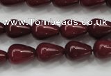 CCN1672 15.5 inches 10*14mm teardrop candy jade beads wholesale