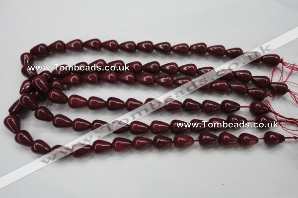 CCN1672 15.5 inches 10*14mm teardrop candy jade beads wholesale