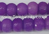 CCN168 15.5 inches 12*16mm faceted rondelle candy jade beads