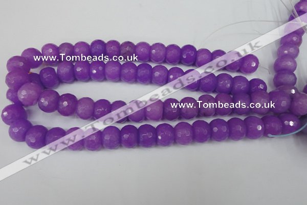 CCN168 15.5 inches 12*16mm faceted rondelle candy jade beads