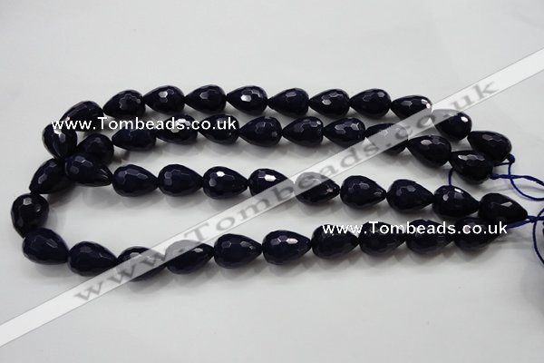 CCN1690 15.5 inches 13*18mm faceted teardrop candy jade beads wholesale