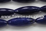 CCN1695 15.5 inches 10*30mm faceted rice candy jade beads wholesale