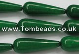 CCN1704 15.5 inches 10*30mm teardrop candy jade beads wholesale